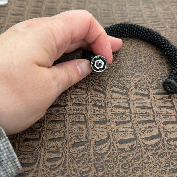Black Beaded statement Bracelet - Picture 3 of 5